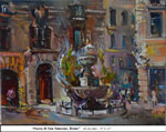 Piazza di San Simeone, Rome, Oil on Canvas